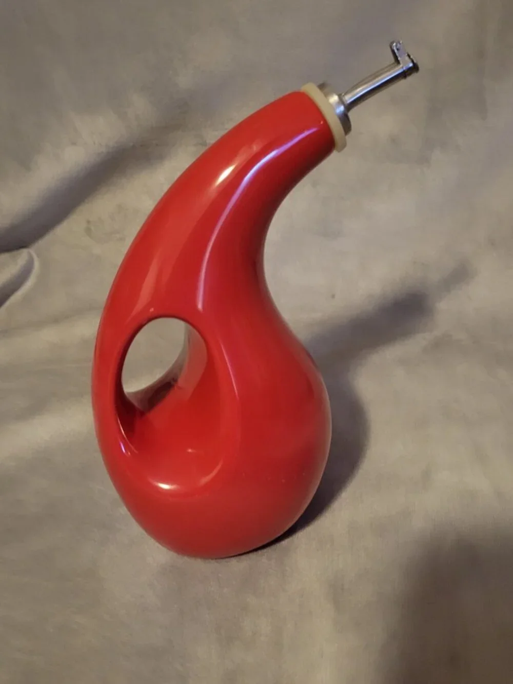 Rachel Ray Red Stonewsre Olive Oil EVOO Bottle Dispenser Cruet 24oz - H016S